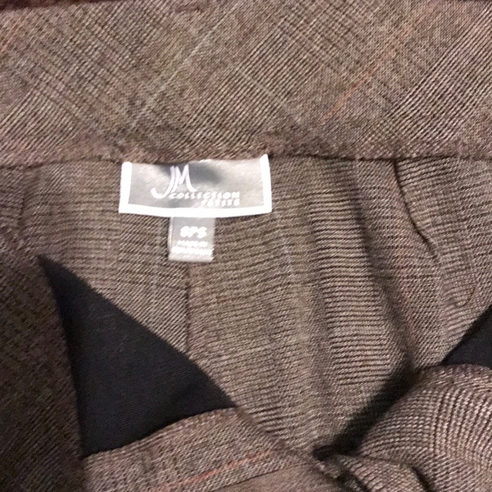 Brown w/blue red stripes. Match anything.